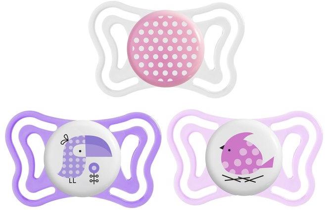 Chicco Smoczek Physio Light silikonowy 2-6m 2szt | Różowy