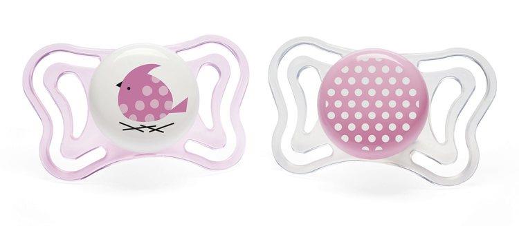Chicco Smoczek Physio Light silikonowy 2-6m 2szt | Różowy