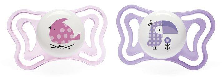 Chicco Smoczek Physio Light silikonowy 2-6m 2szt | Różowy