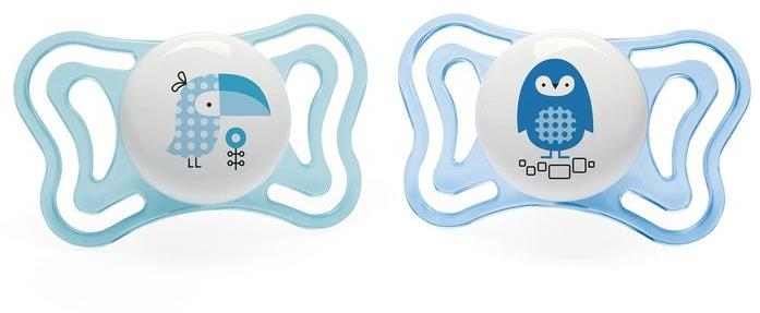 Chicco Smoczek Physio Light silikonowy 2-6m 2szt | Niebieski