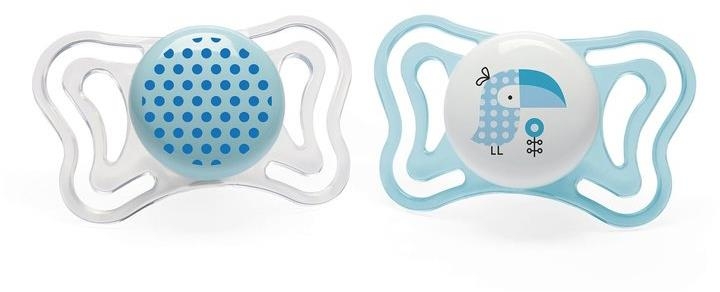 Chicco Smoczek Physio Light silikonowy 2-6m 2szt | Niebieski