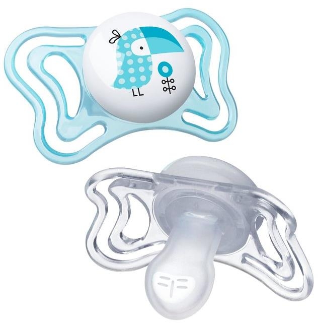 Chicco Smoczek Physio Light silikonowy 2-6m 2szt | Niebieski