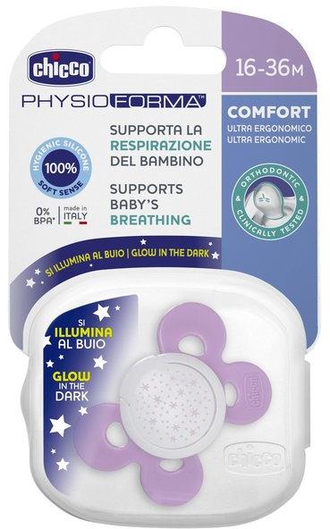 Chicco Smoczek Physio Comfort silikonowy 16-36m 1szt | Różowy