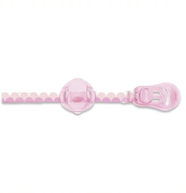 Chicco Tasiemka do smoczka + etui | Różowa