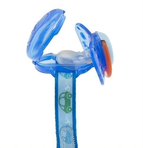 Chicco Tasiemka do smoczka + etui | Niebieska
