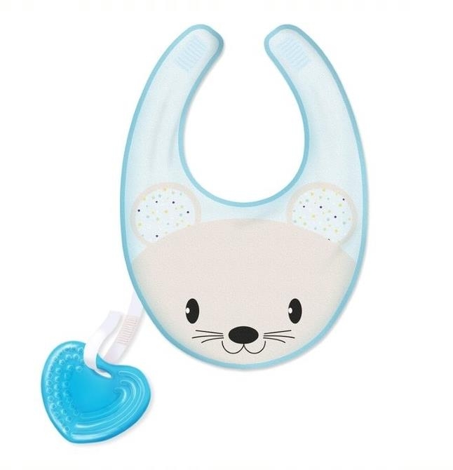 Chicco Śliniaczek z gryzakiem 4m+ | Niebieski
