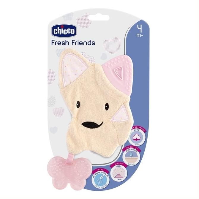 Chicco Gryzak z maskotką 4m+ | Różowy
