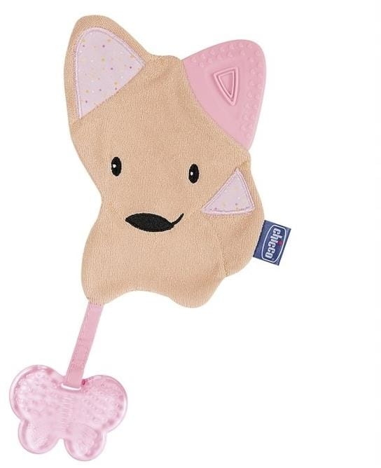 Chicco Gryzak z maskotką 4m+ | Różowy