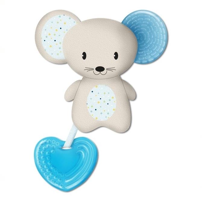 Chicco Gryzak z maskotką 4m+ | Niebieski