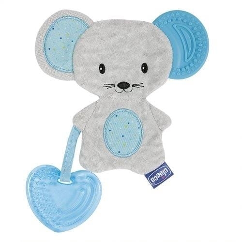 Chicco Gryzak z maskotką 4m+ | Niebieski
