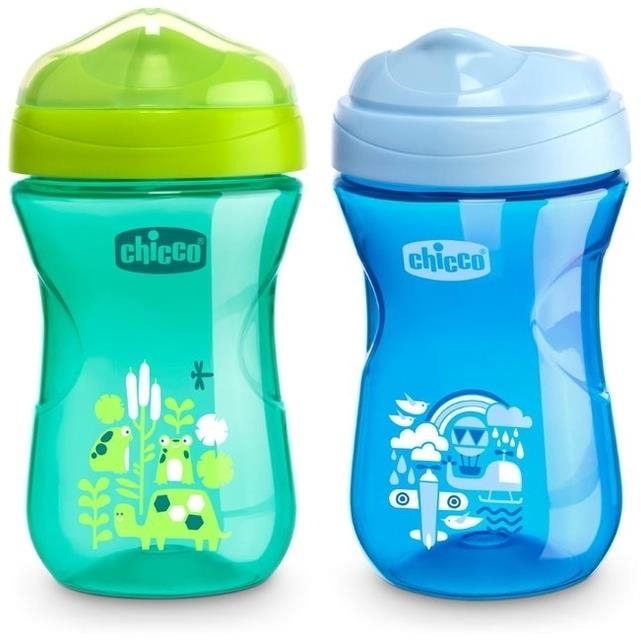 Chicco Kubek niekapek z twardym ustnikiem 12 m+ | Niebieski