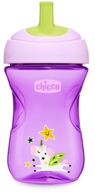 Chicco Kubek niekapek z ustnikiem w kształcie słomki 12 m+ | Różowy