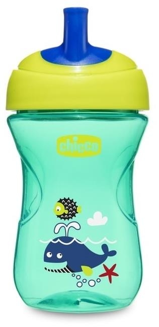 Chicco Kubek niekapek z ustnikiem w kształcie słomki 12 m+ | Niebieski