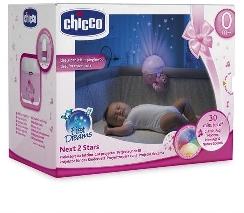 Chicco First Dreams Next2Stars - Projektor na łóżeczko | Różowy