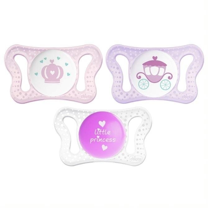 Chicco Smoczek Physio Micro silikonowy 0-2m 2szt | Różowy