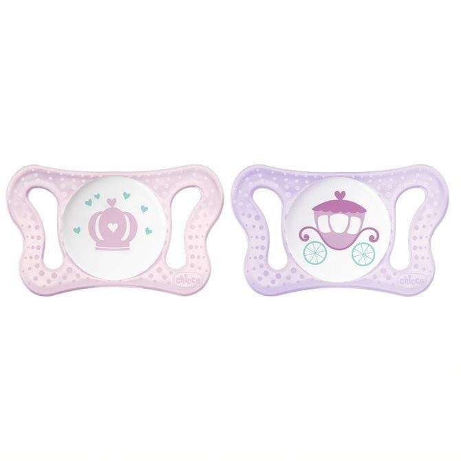 Chicco Smoczek Physio Micro silikonowy 0-2m 2szt | Różowy