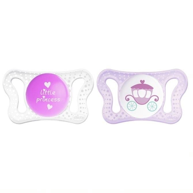 Chicco Smoczek Physio Micro silikonowy 0-2m 2szt | Różowy