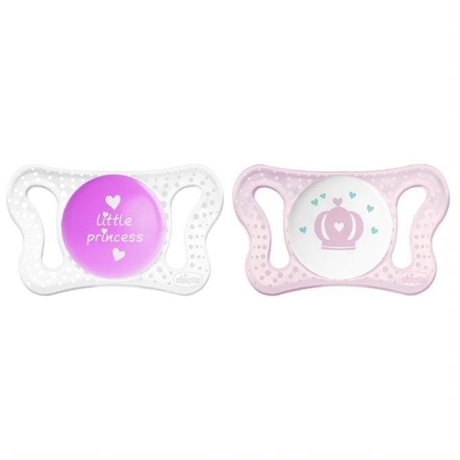 Chicco Smoczek Physio Micro silikonowy 0-2m 2szt | Różowy