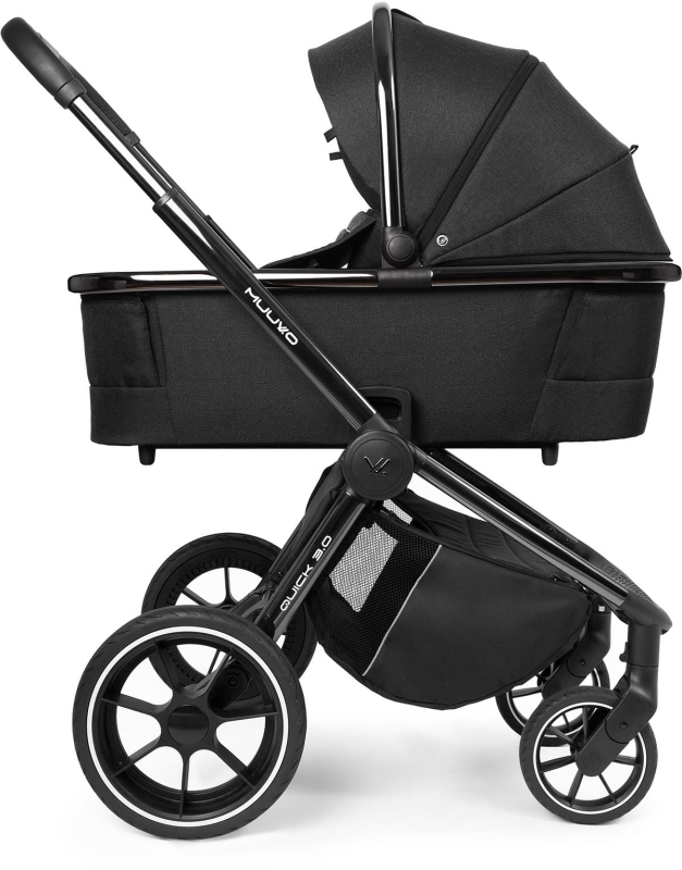 Muuvo Quick 3.0 - gondola XL do wózka | Chrome Jet Black
