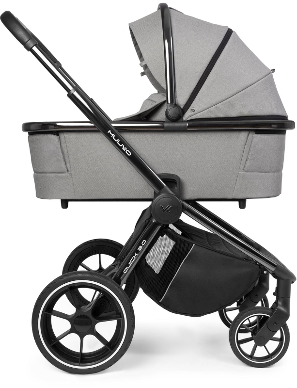 Muuvo Quick 3.0 - gondola XL do wózka | Chrome Steel Grey