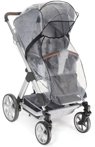 REER folia przeciwdeszczowa 2w1  na wózek głęboko spacerowy | Transparent