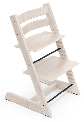 Stokke Tripp Trapp - krzesełko do karmienia z litego drewna dla dzieci i dorosłych | Beech - Whitewash
