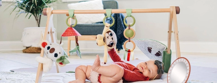 Tiny Love - mata edukacyjna z drewnianym stojakiem | Boho Chic