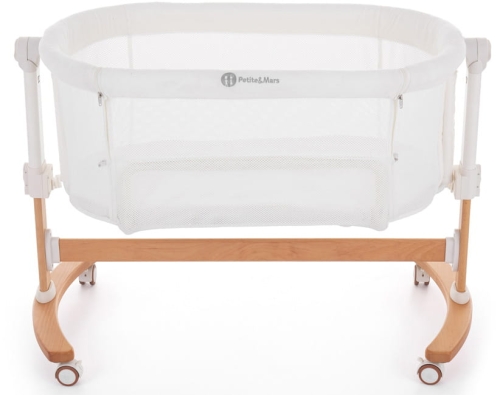 Petite&Mars Glory - łóżeczko dziecięce z funkcją kołyski | White