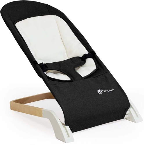Petite&Mars Calmy - leżaczek niemowlęcy | Black