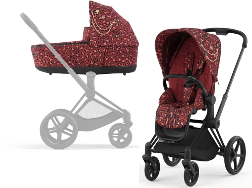 Cybex Priam 4.0 - wózek wielofunkcyjny, zestaw 2w1 z opcją 3w1 | Rockstar by Alec Volkel