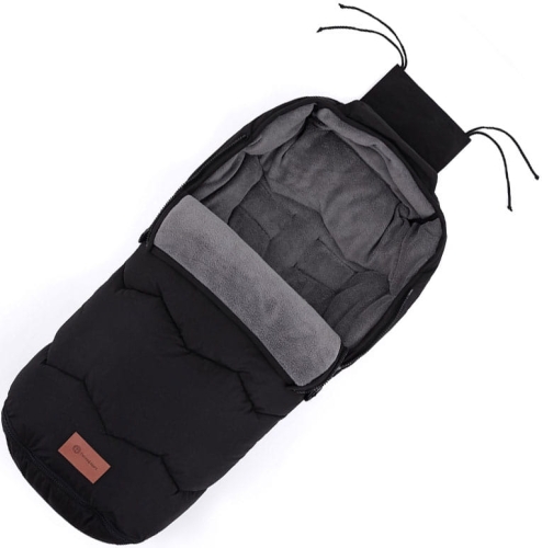 Petite&Mars Warmy 4w1 - zimowy śpiworek do wózka | Silvered Black