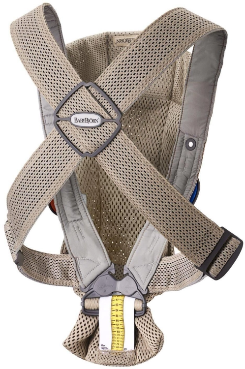 BabyBjorn Baby Carrier Mini Cotton – małe nosidełko dla noworodka | Grey Beige