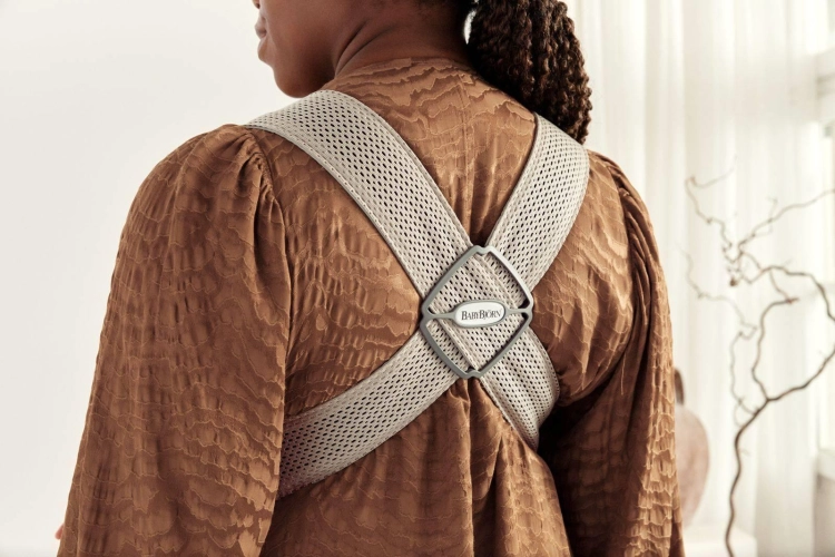 BabyBjorn Baby Carrier Mini Cotton – małe nosidełko dla noworodka | Grey Beige