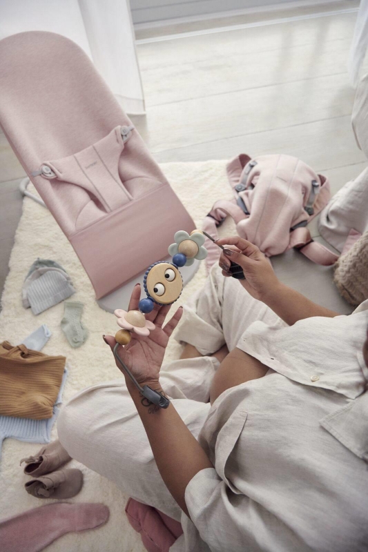 BabyBjorn Bliss 3D Jersey - leżaczek dziecięcy | Jasny Róż
