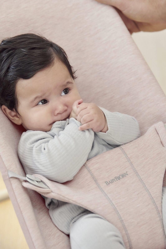 BabyBjorn Bliss 3D Jersey - leżaczek dziecięcy | Jasny Róż