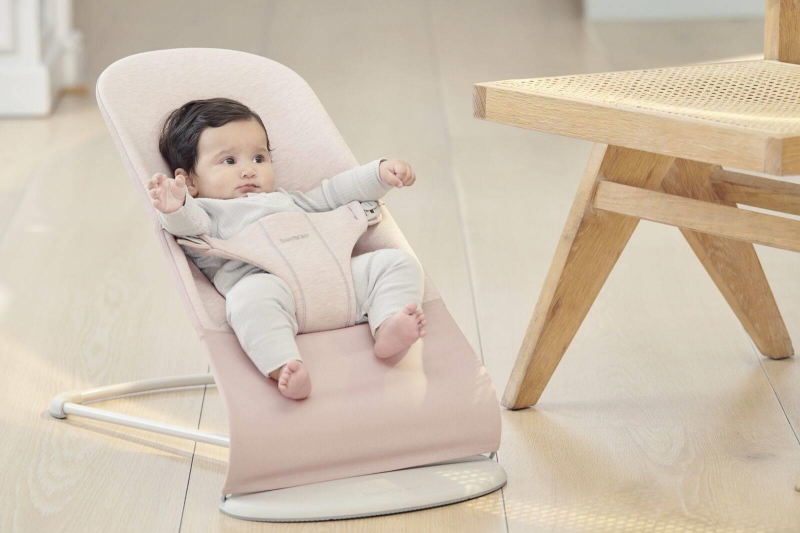 BabyBjorn Bliss 3D Jersey - leżaczek dziecięcy | Jasny Róż