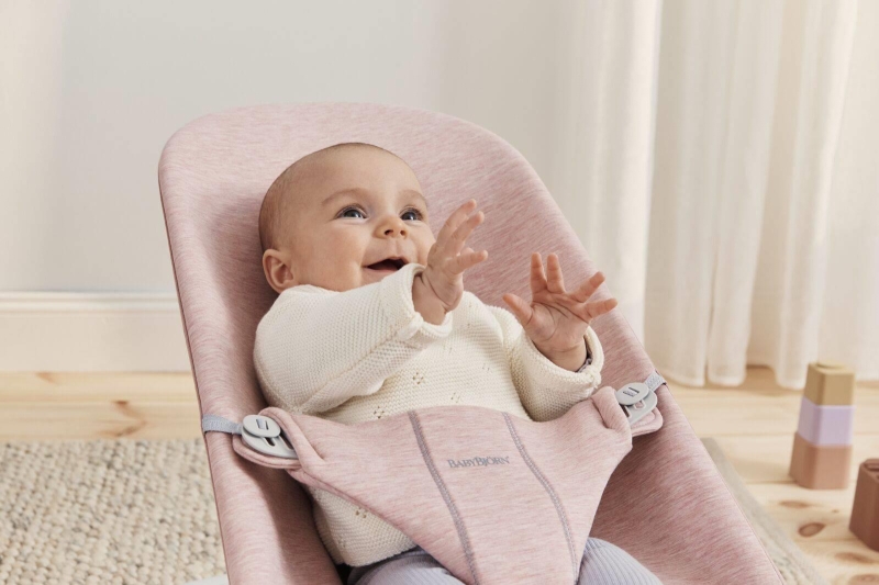 BabyBjorn Bliss 3D Jersey - leżaczek dziecięcy | Jasny Róż
