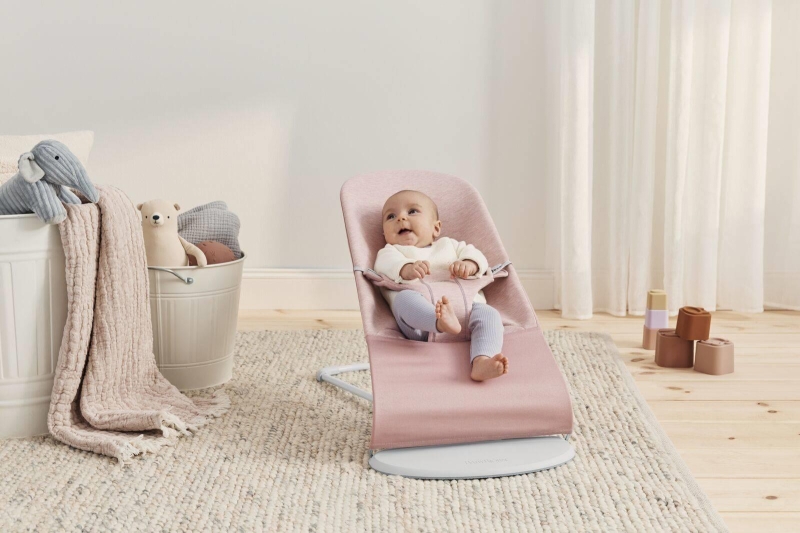 BabyBjorn Bliss 3D Jersey - leżaczek dziecięcy | Jasny Róż