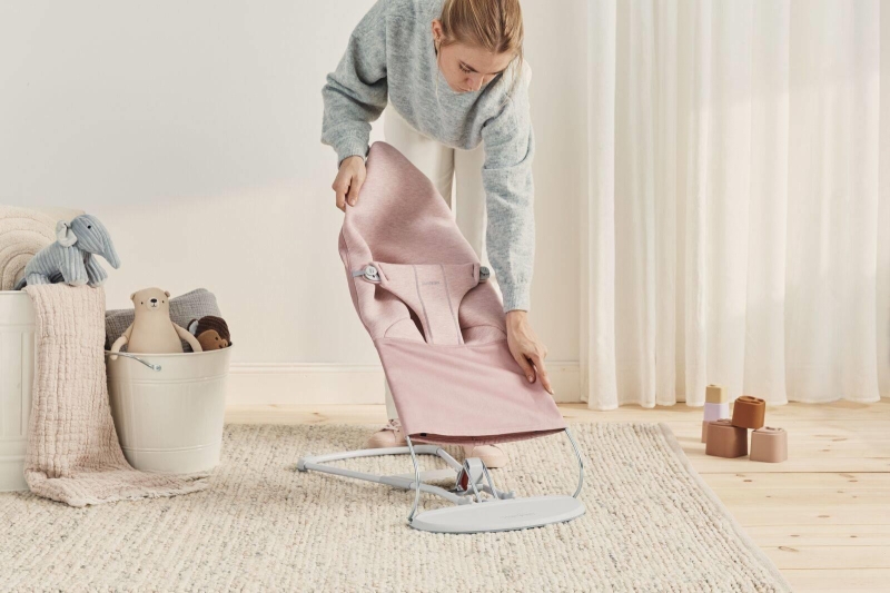 BabyBjorn Bliss 3D Jersey - leżaczek dziecięcy | Jasny Róż