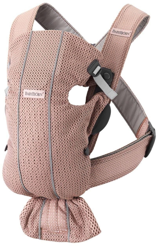 BabyBjorn Baby Carrier Mini Cotton – małe nosidełko dla noworodka | Zgaszony Róż