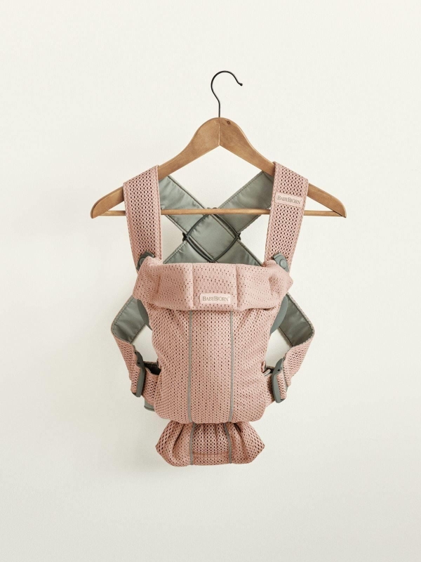 BabyBjorn Baby Carrier Mini Cotton – małe nosidełko dla noworodka | Zgaszony Róż