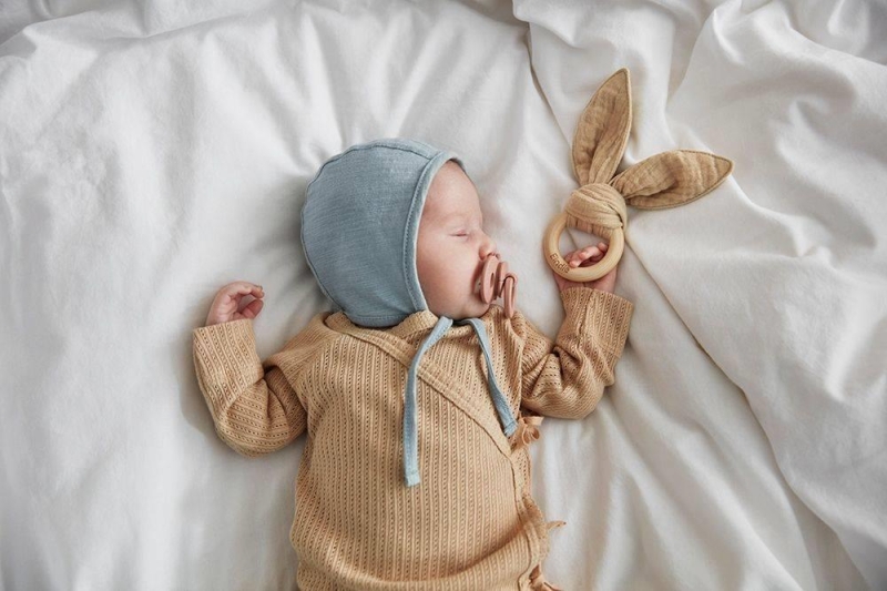 Elodie Details Newborn Bonnet - czapka dziecięca 0-3 mc | Mineral Green