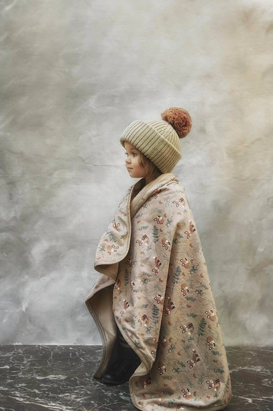 Elodie Details - wełniana czapka dziecięca 0-6 mc | Pure Khaki