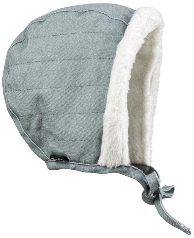 Elodie Details Winter Bonnet - zimowa czapka dziecięca 6-12 mc | Pebble Green