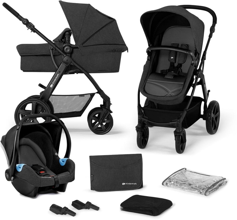 kinderkraft moov ct wozek 3w1 z fotelikiem black czarny