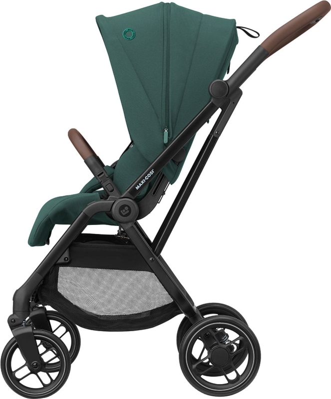 maxi cosi leona2 essential green spacerowka zielona bokiem