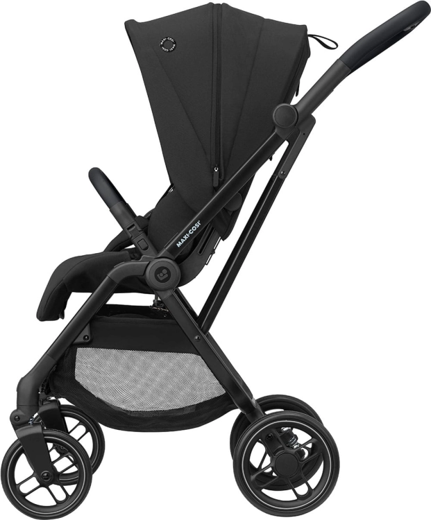 maxi cosi leona2 spacerowka essential black czarna bokiem