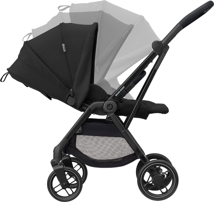 maxi cosi leona2 spacerowka essential black czarna odchylane oparcie