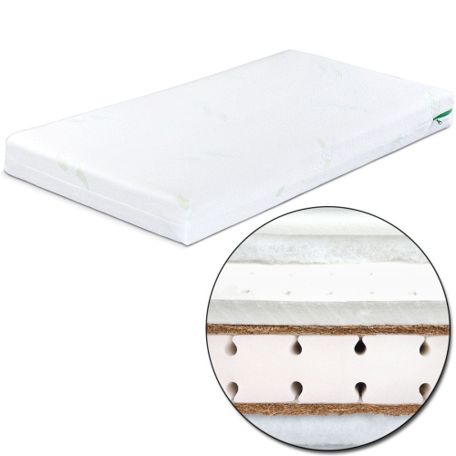 Sensillo materac dziecięcy 120x60 | Lateks | Pianka | Kokos, Aloe Vera