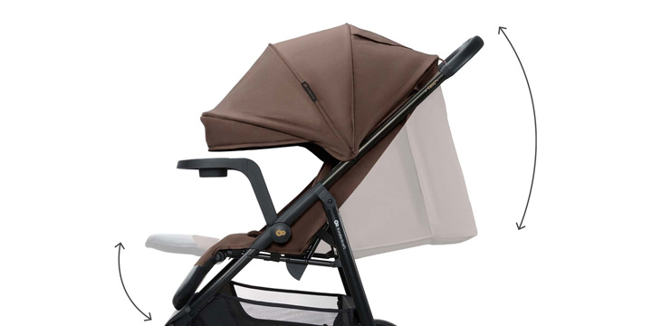 Kinderkraft Trig 3 tray wóżek spacerowy rozkładane oparcie